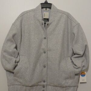 NWT Vuori Soho Melton Jacket Light Heather Gray